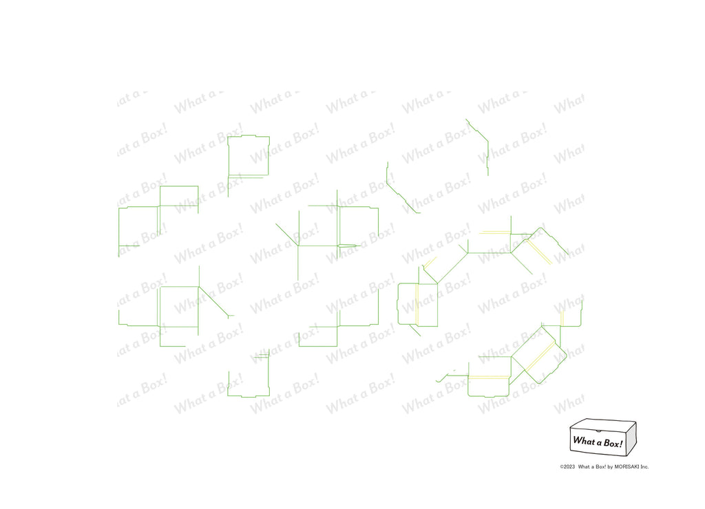 8角形段ボールケース【サンプル展開図】