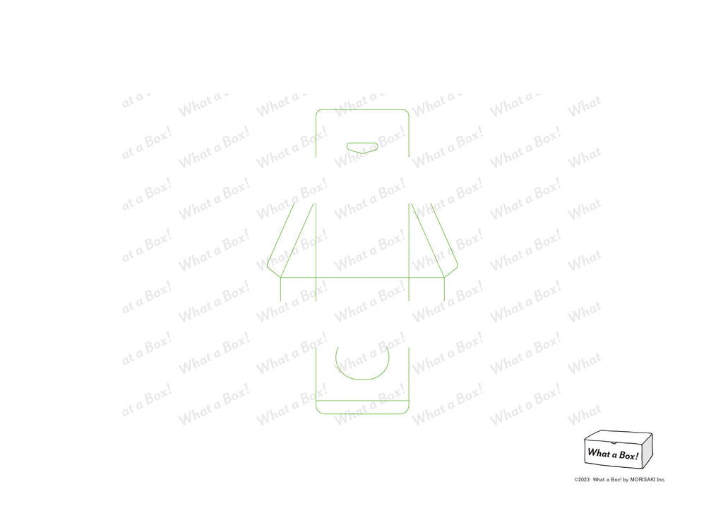 三角吊り下げケース【サンプル展開図】