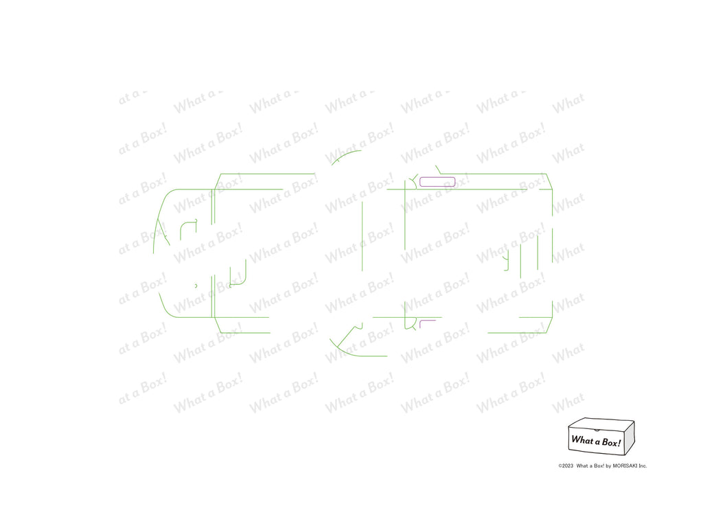キャリーケース①【サンプル展開図】