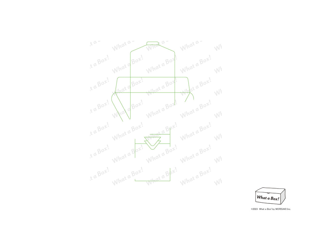 仕切一体型三角ケース【サンプル展開図】